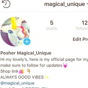Go follow my IG page @magical_unique 🦄🎀🛍💖✨✨